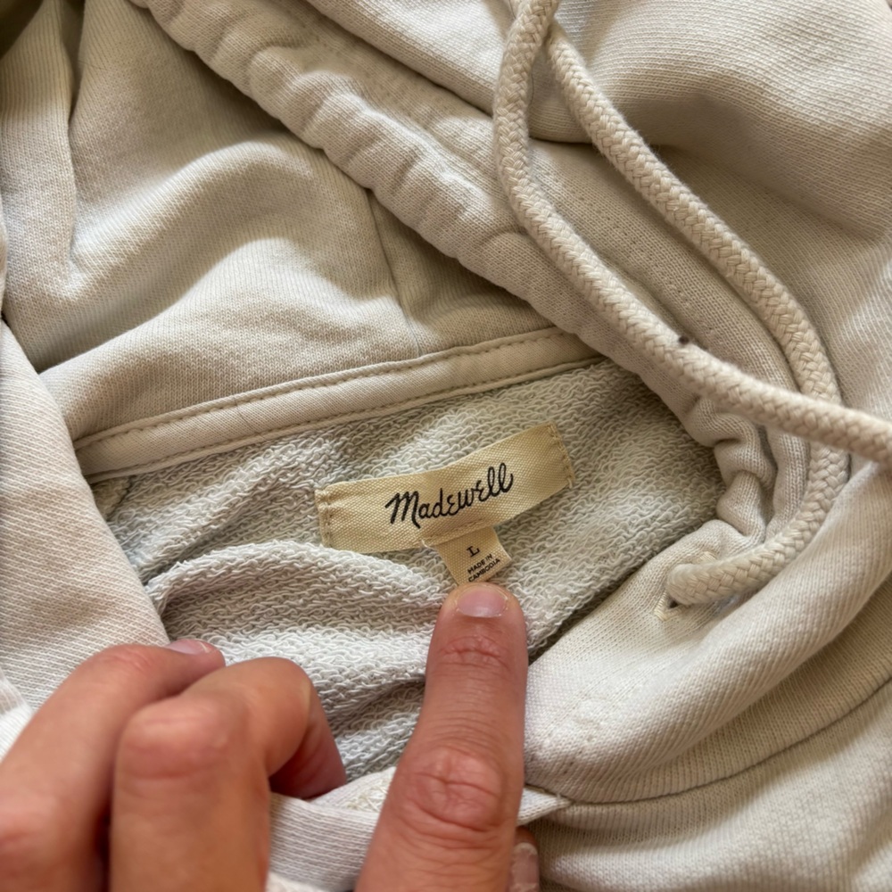Madewell | Size L | Cream Hoodie - Picture 4 of 8